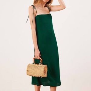 Reformation Finley Dress in Pine